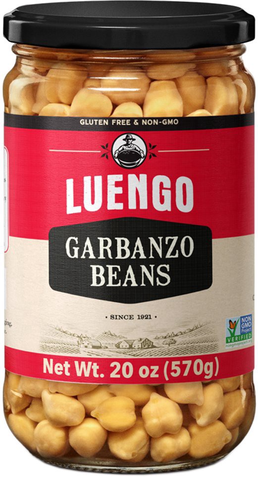 slide 1 of 1, Luengo Garbanzo Beans, 20 oz