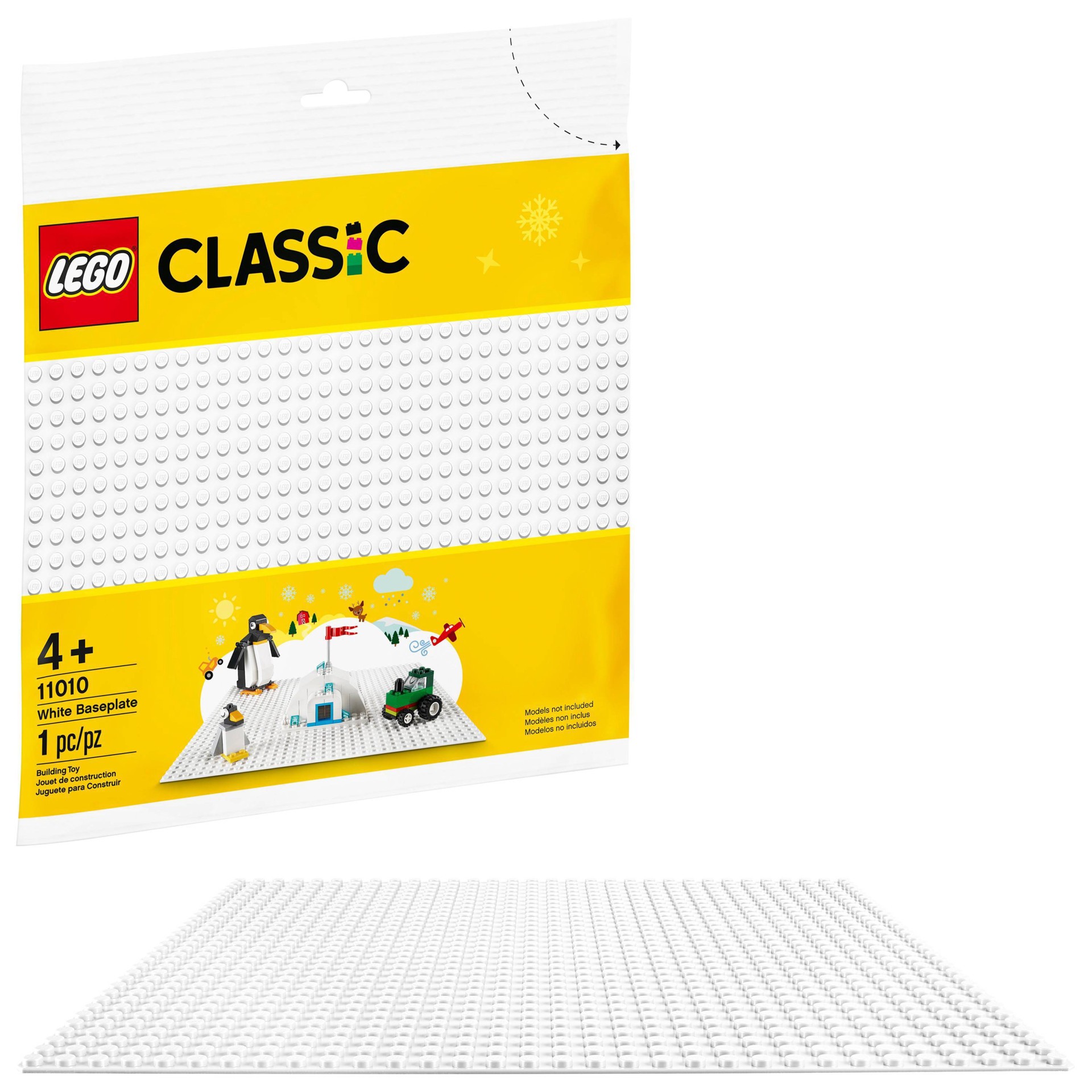 slide 1 of 1, LEGO Classic White Baseplate 11010 Creative Toy for Kids, 1 ct