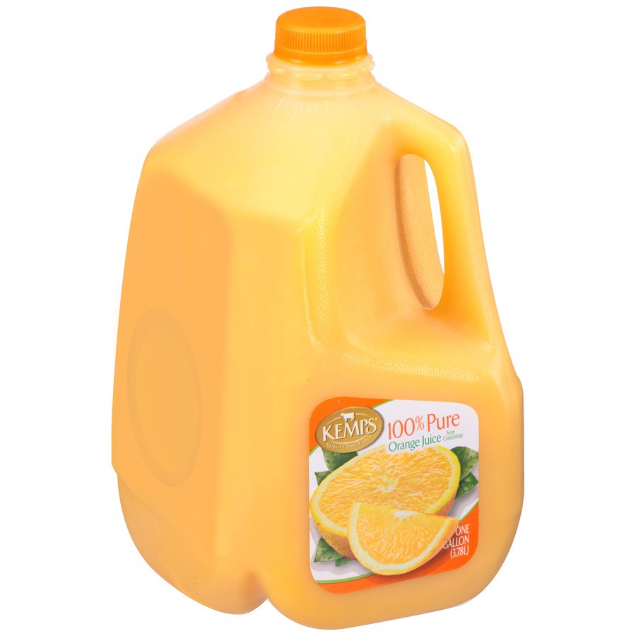 slide 4 of 8, Kemps 100% Pure From Concentrate Orange Juice, 1 gal