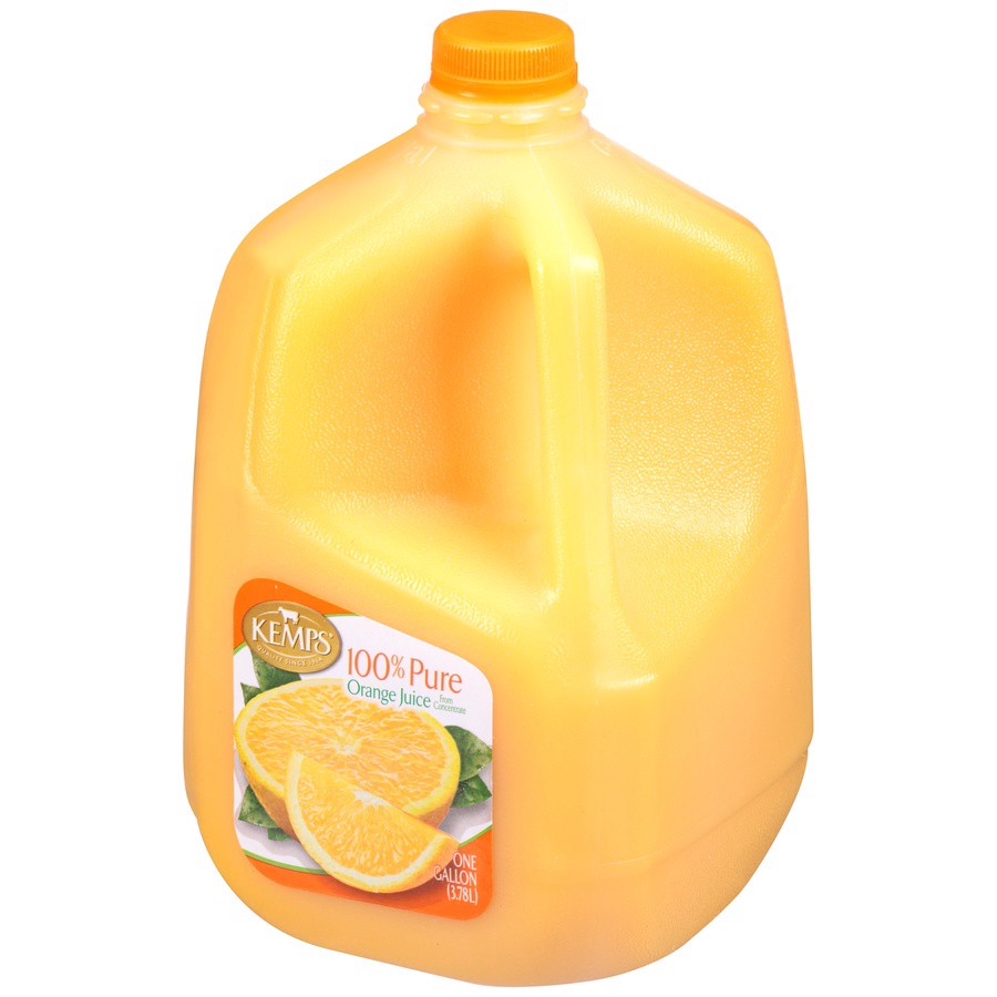 slide 7 of 8, Kemps 100% Pure From Concentrate Orange Juice, 1 gal