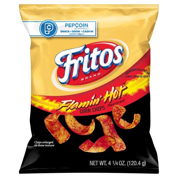 slide 1 of 1, Fritos Flamin' Hot Corn Chips, 4.25 oz