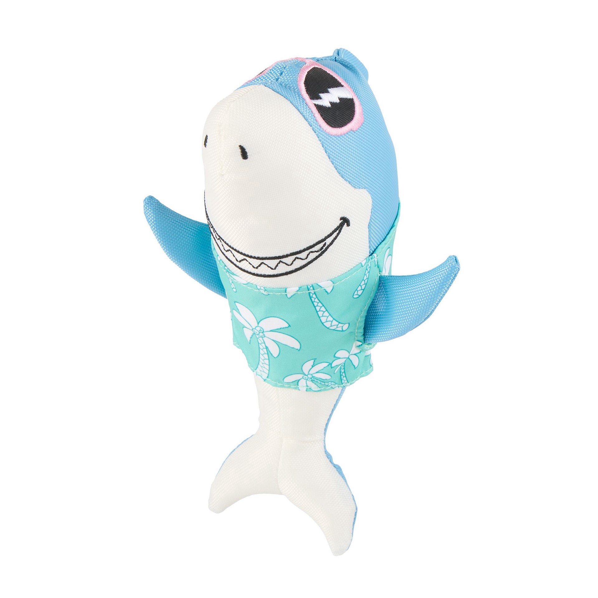 slide 1 of 1, Joyhound® Shark Water Resistant Squeaker Plush Dog Toy, MED