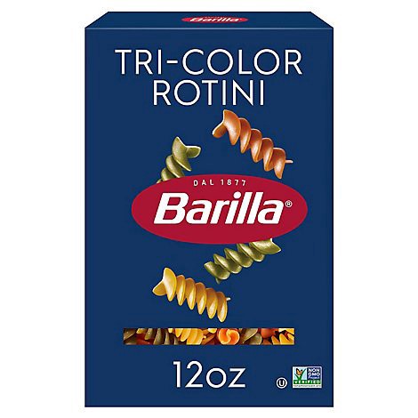 slide 1 of 1, Barilla Tri-Color Rotini Pasta - 12 Oz, 12 oz