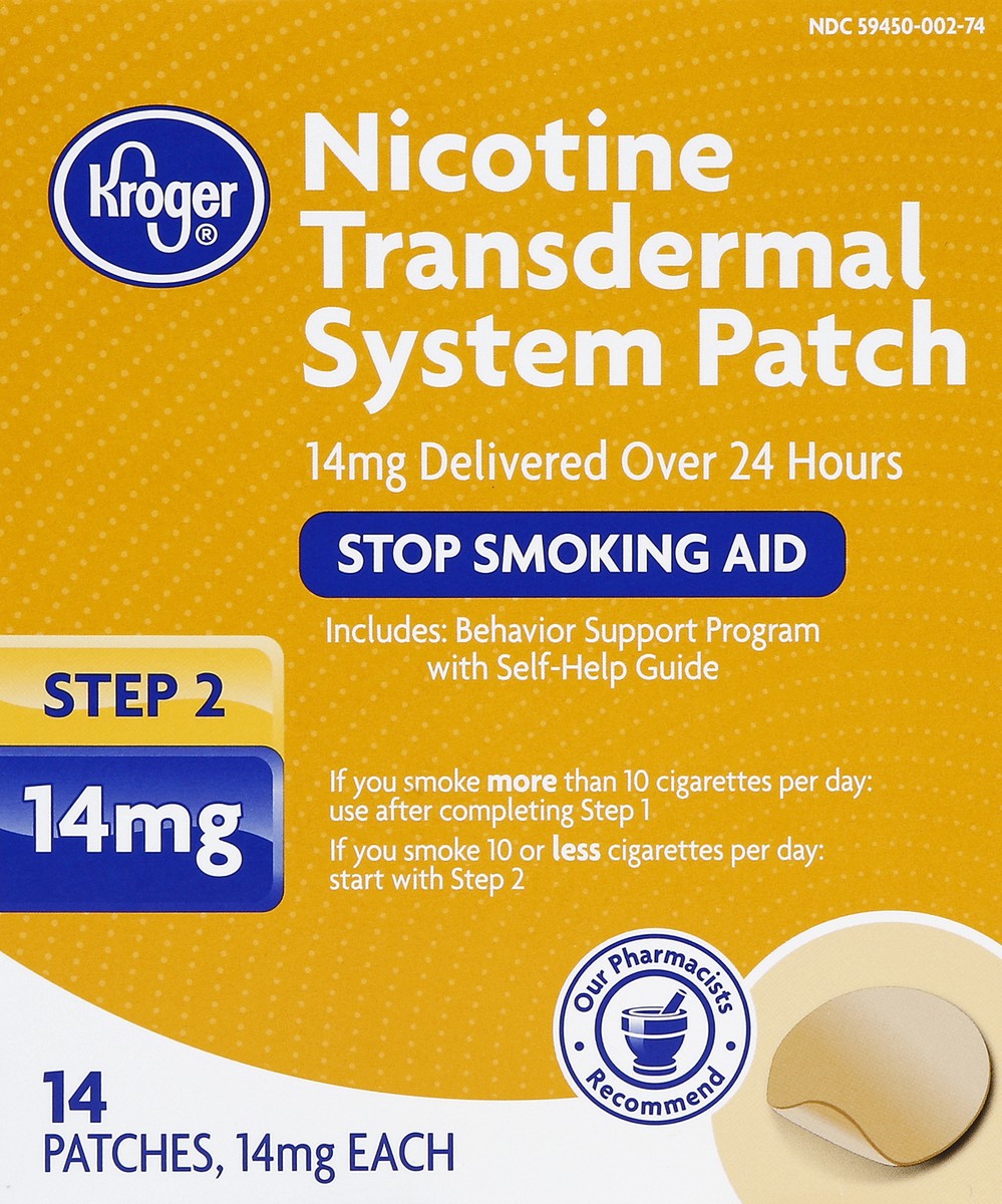 slide 3 of 4, Kroger Nicotine Transdermal System Patches Step 2, 14 ct