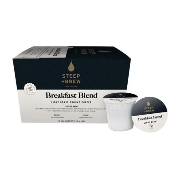 slide 1 of 1, Steep & Brew Single Serve Breakfast Blend Coffee - 12 ct, 12 ct