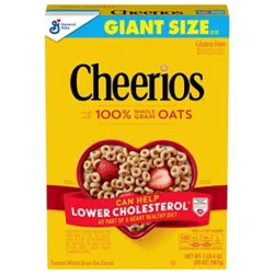 Cheerios Cereal, Limited Edition Happy Heart Shapes, Heart Healthy Cereal with Whole Grain Oats, Giant Size, 20 oz