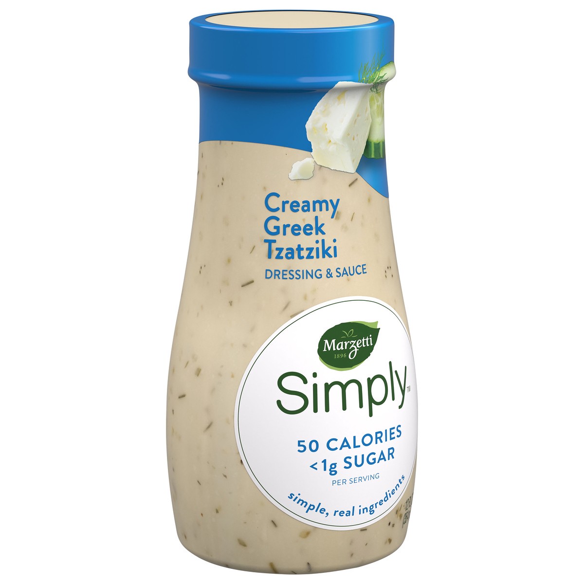 slide 4 of 9, Marzetti Simply Creamy Greek Tzatziki Salad Dressing, 12 oz