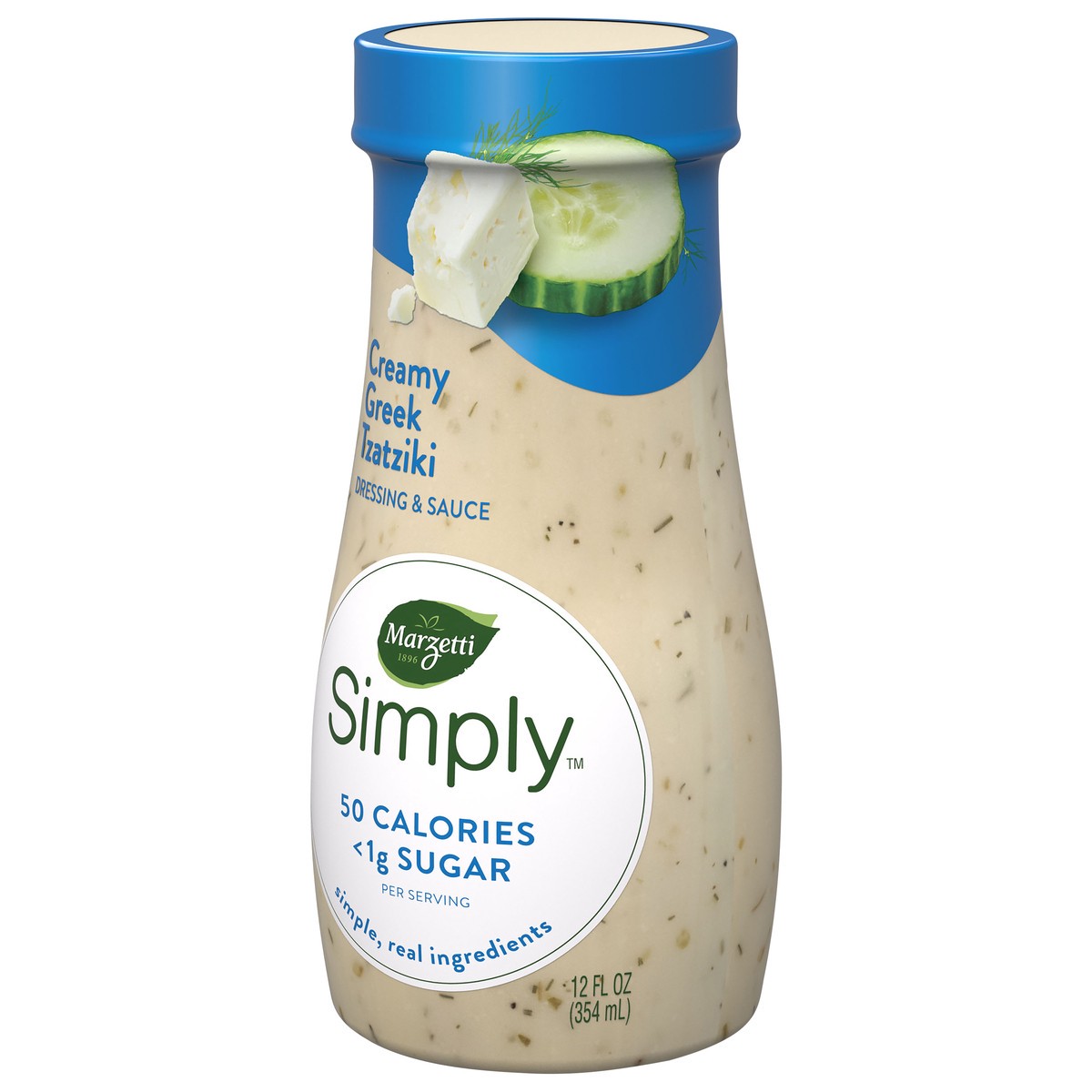 slide 6 of 9, Marzetti Simply Creamy Greek Tzatziki Salad Dressing, 12 oz
