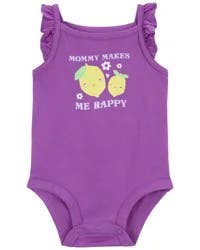 Carters Baby Mommy Sleeveless Bodysuit Purple NB