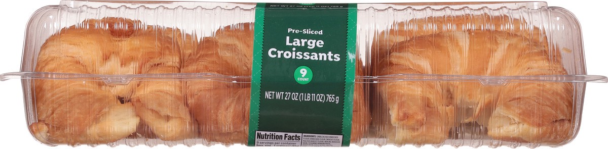 slide 14 of 14, First Street Large Sliced Croissant, 27 oz