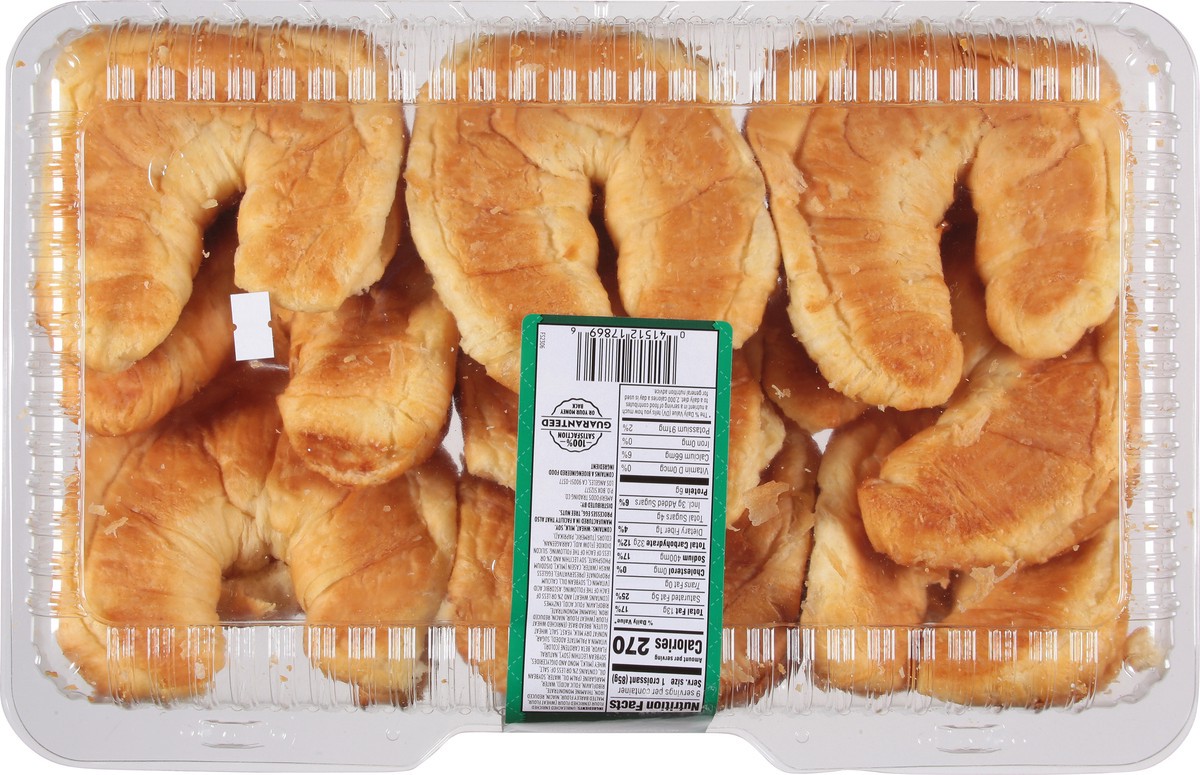 slide 11 of 14, First Street Large Sliced Croissant, 27 oz