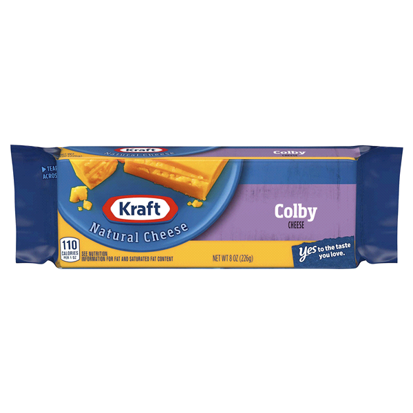 slide 1 of 1, Kraft Colby Natural Cheese 8 oz Wrapper, 8 oz