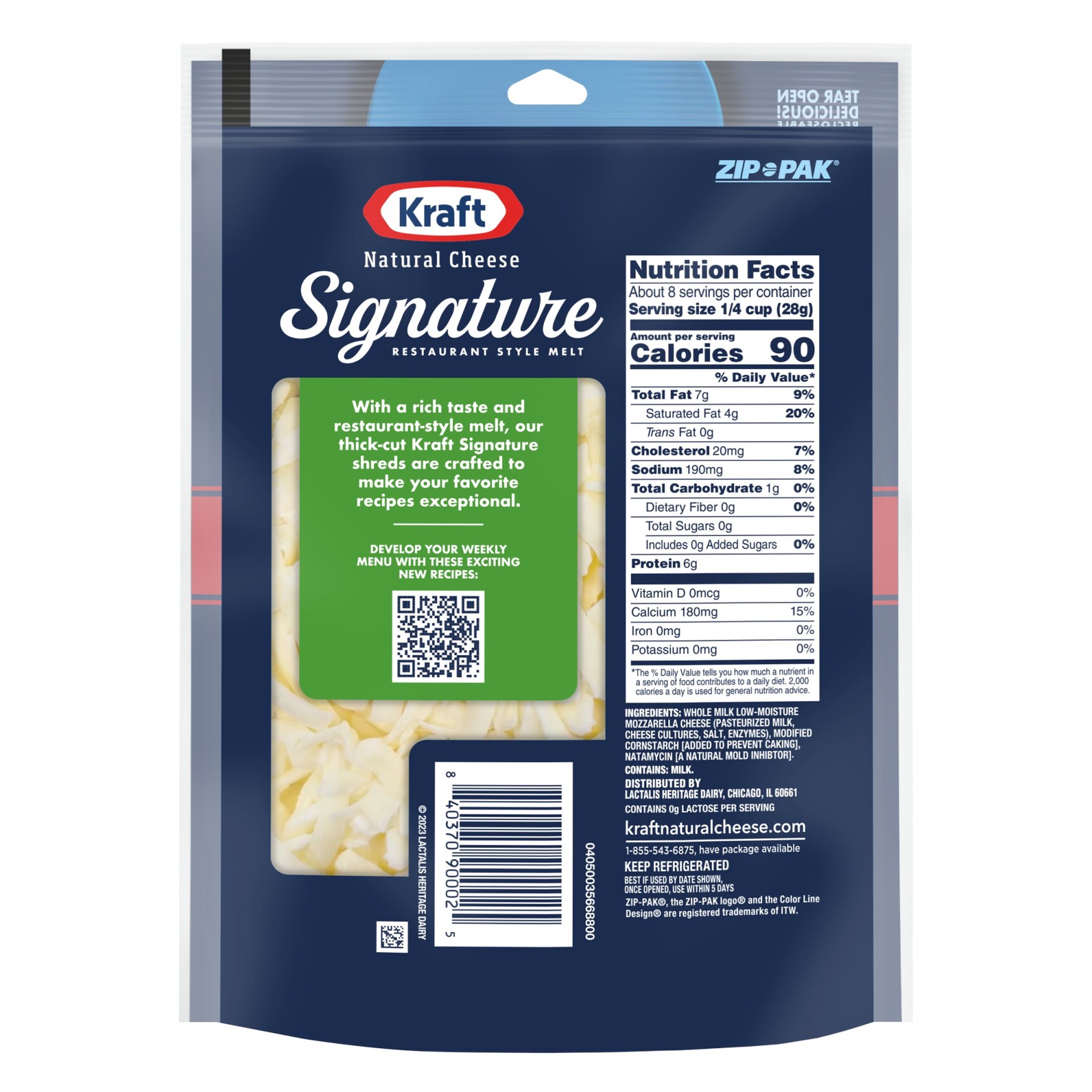 slide 3 of 3, Kraft Signature Shreds Mozzarella Blend 8 oz, 8 oz