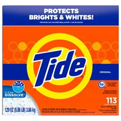 Tide Powder Laundry Detergent, Original, 113 loads, 143 oz