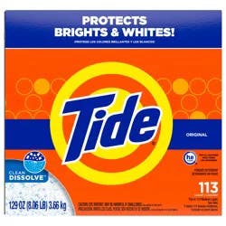 Tide Powder Laundry Detergent, Original, 113 loads, 143 oz