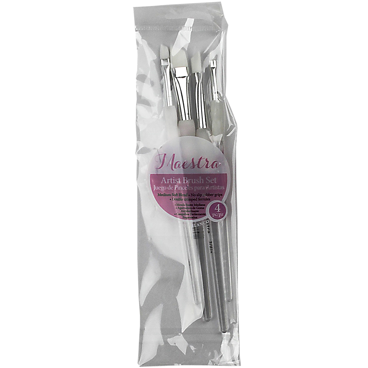 slide 1 of 5, Linzer Maestra W Taklon Artist Brush Set, 4 ct