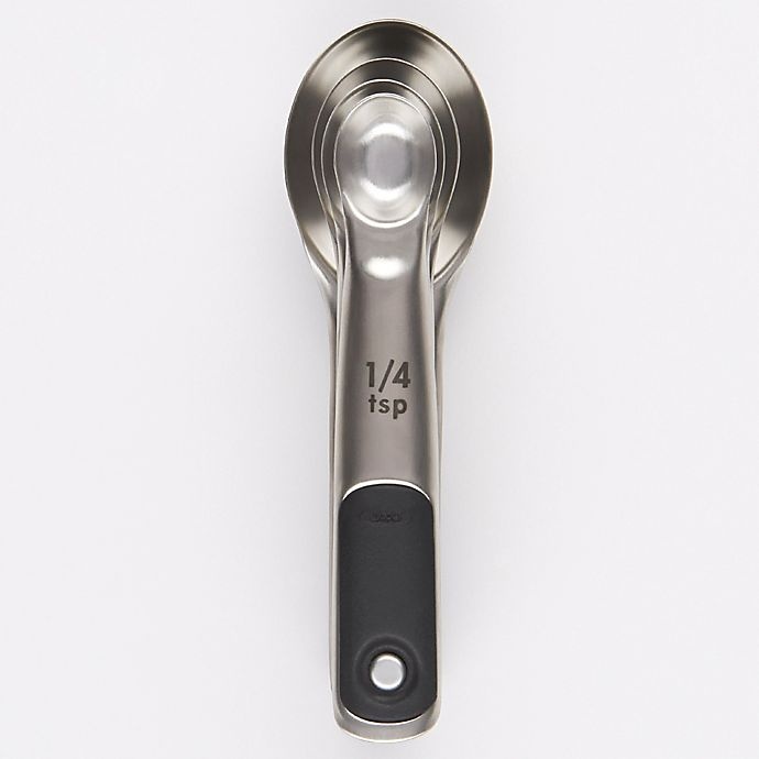 slide 2 of 5, OXO Good Grips Stainless Steel Measuring Spoon Set, 4 ct