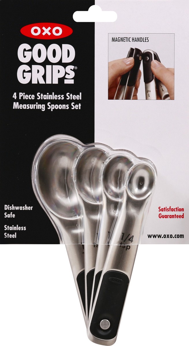 slide 3 of 6, Good Grips Stainless Steel, 4 Piece Measuring Spoons Set 4 ea, 4 ct