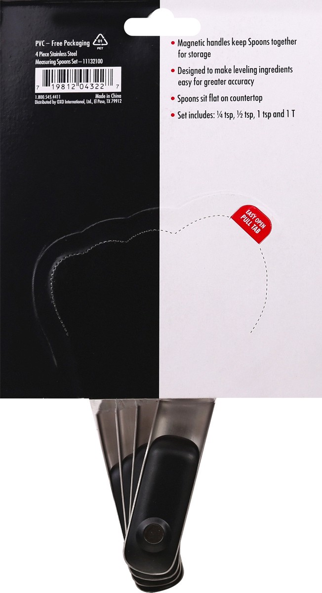 slide 2 of 6, Good Grips Stainless Steel, 4 Piece Measuring Spoons Set 4 ea, 4 ct