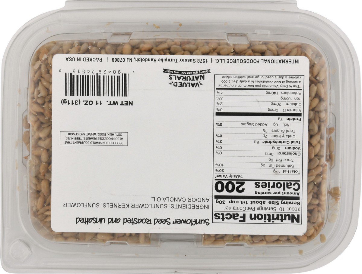 slide 8 of 9, Valued Naturals Roasted Unsalted Sunflower Seeds 11 oz, 11 oz