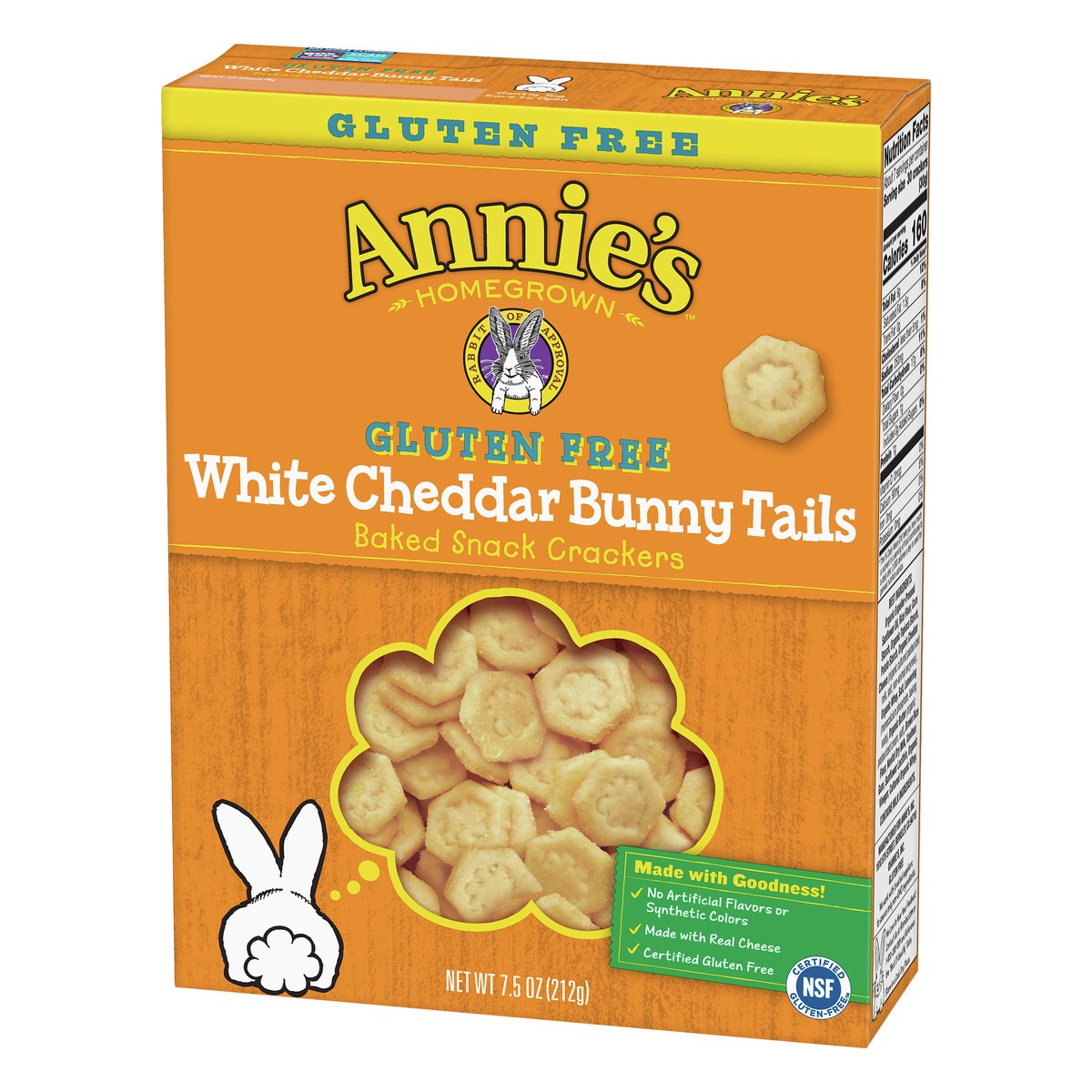 Annie's Homegrown Bunnies Baked Snack Crackers, White Cheddar - 7.5 oz box