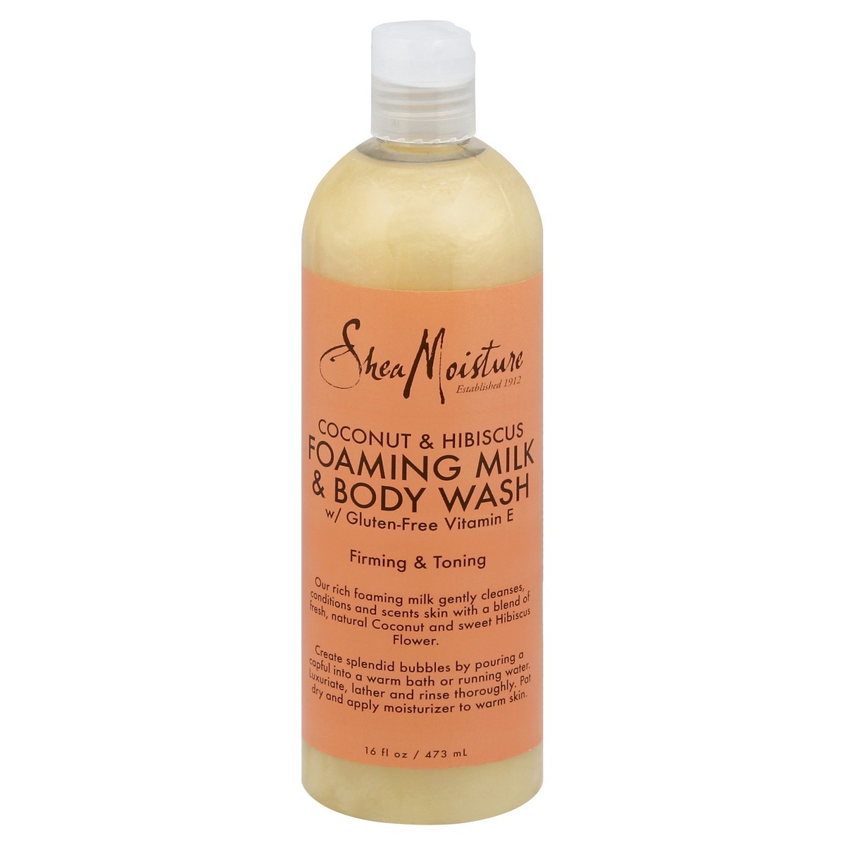 slide 5 of 5, SheaMoisture Coconut & Hibiscus Foaming Milk and Body Wash, 16 fl oz