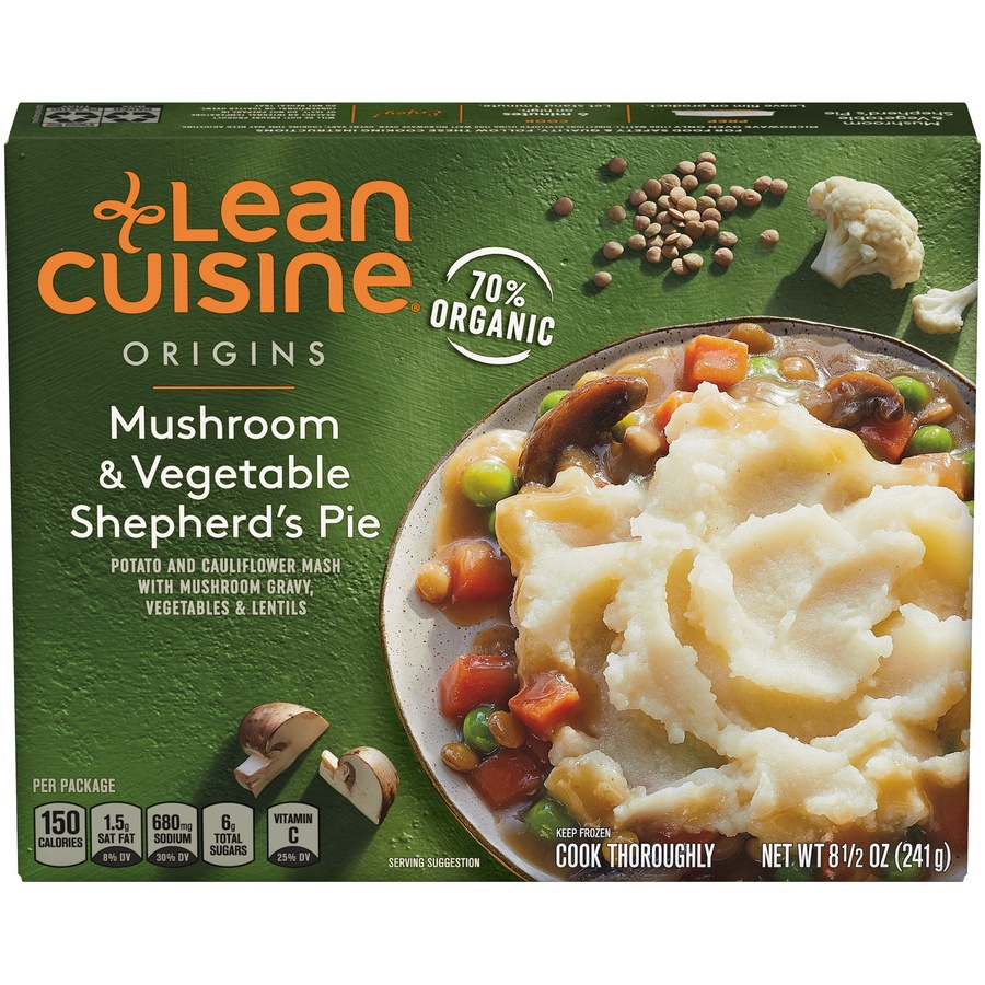 slide 1 of 8, Lean Cuisine Origins Mushroom & Vegetable Shepherd's Pie, 8.5 oz