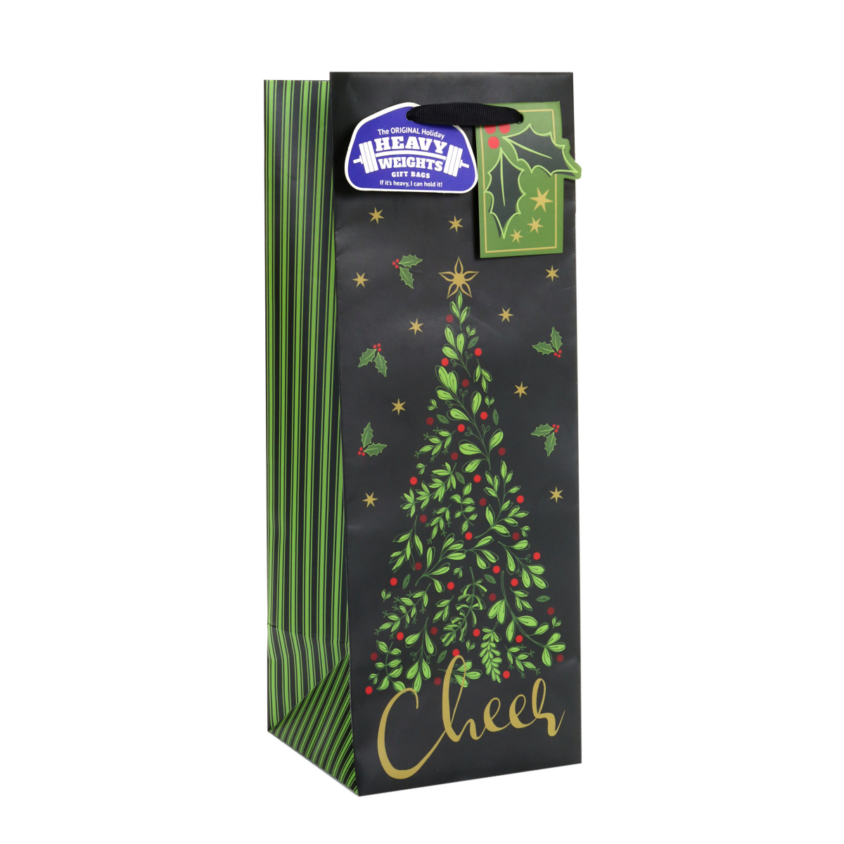 slide 10 of 25, Paper Images Bottle Holiday Heavy Weight Gift Bag, 1 Count, 1 ct