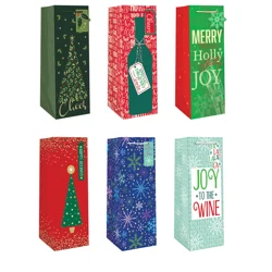 Paper Images Bottle Holiday Heavy Weight Gift Bag - 1 count