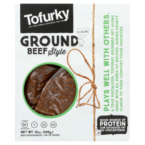 slide 1 of 5, Tofurky Ground Beef Style, 12 oz