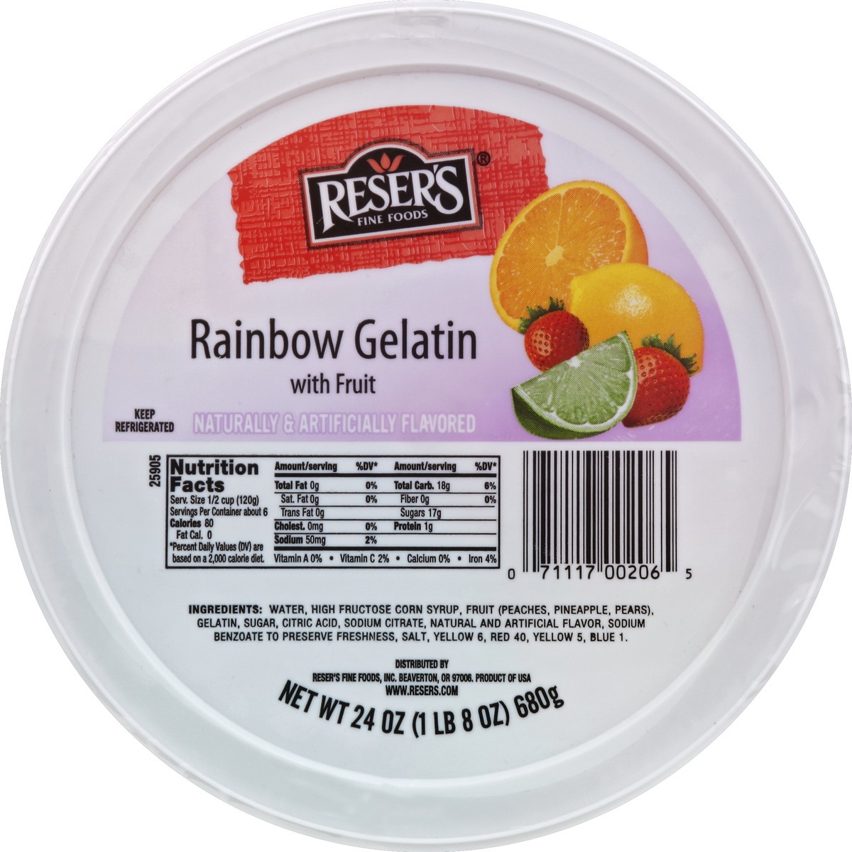 slide 3 of 4, Reser's Rainbow Gelatin Ring, 24 oz