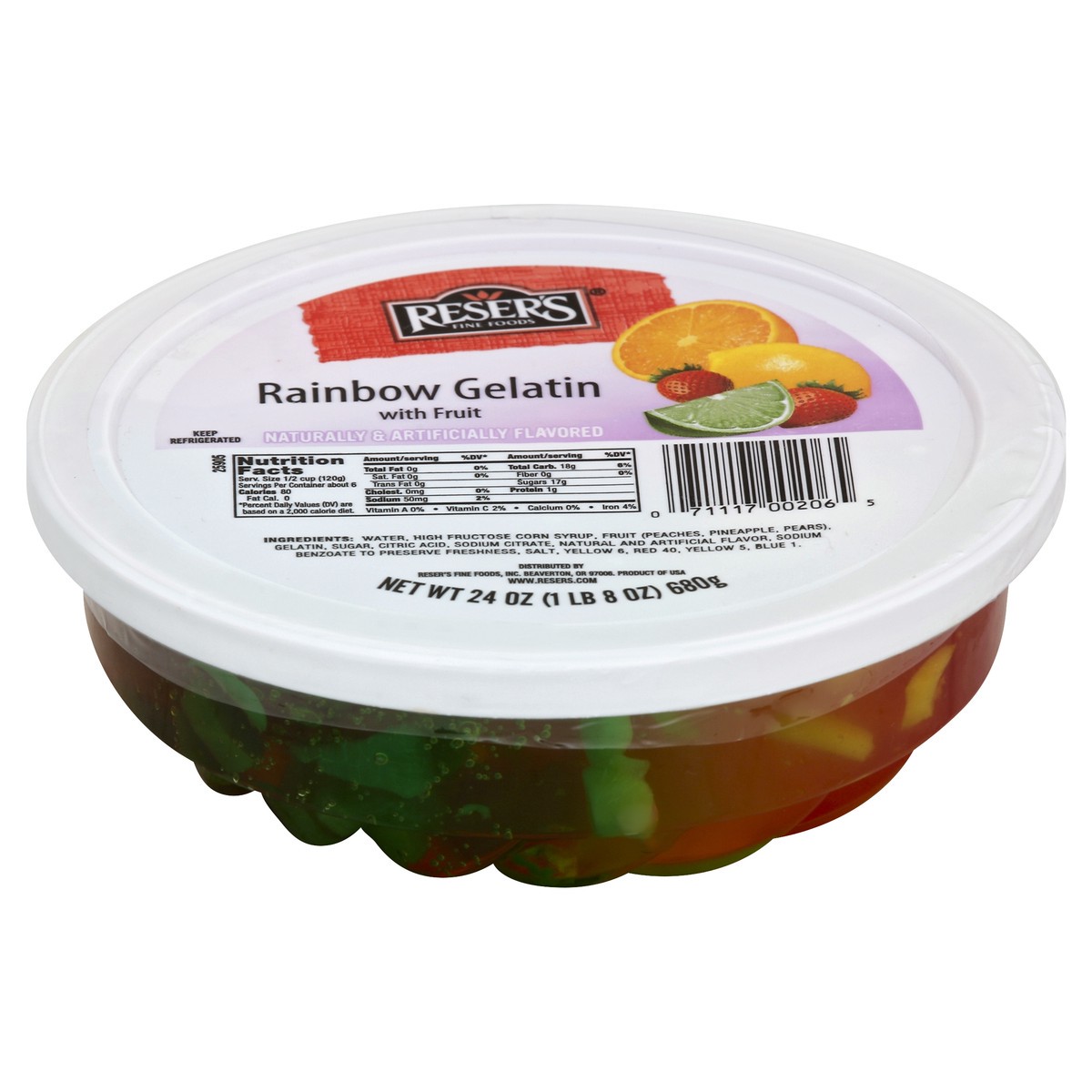 slide 2 of 4, Reser's Rainbow Gelatin Ring, 24 oz