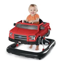 BRIGHT STARTS Ford F-150 4-in-1 Rapid Red Baby Activity Walker with 4 Ways to Play