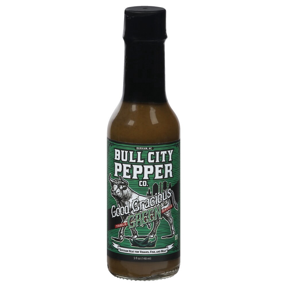 slide 2 of 3, Bull City Pepper Good Gracious Green Sauce, 5 oz