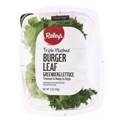 Raley's Burger Leaf Lettuce, Triple Washed 5 oz