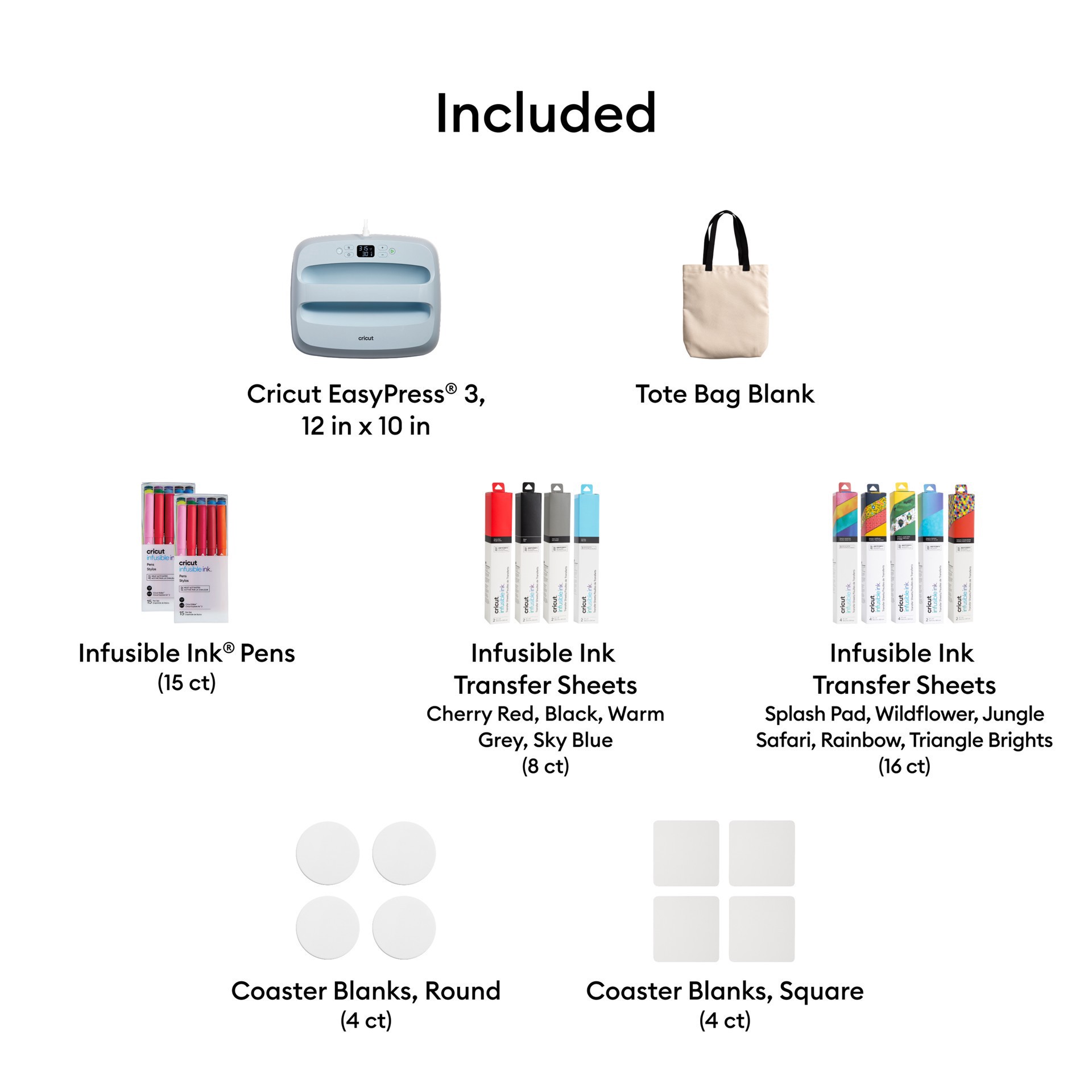 slide 4 of 6, Cricut Easypress 3 & Sublimation Bundle, 3.75 in x 3.75 in