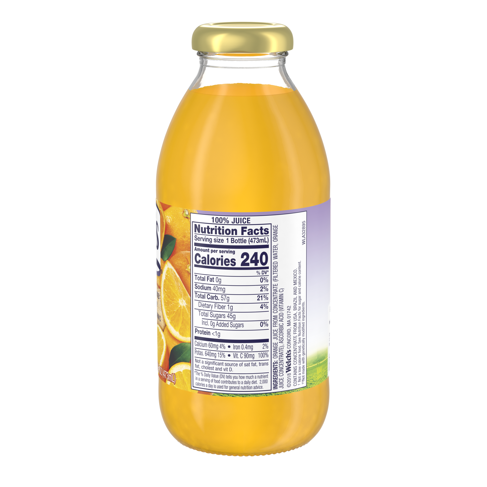 slide 3 of 4, Welch's 100% Orange Juice, 16 fl oz On-the-Go Bottle, 16 fl oz