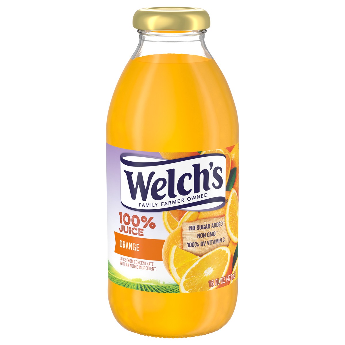 slide 1 of 4, Welch's 100% Orange Juice, 16 fl oz On-the-Go Bottle, 16 fl oz