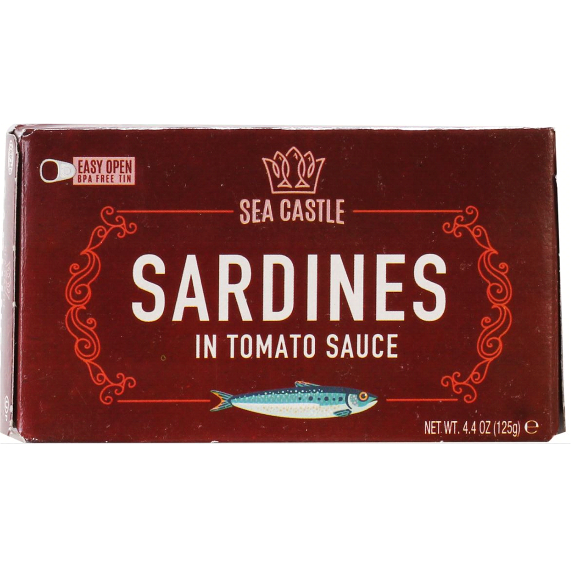 slide 1 of 1, Sea Castle Sardines In Tomato Sauce, 4.4 oz