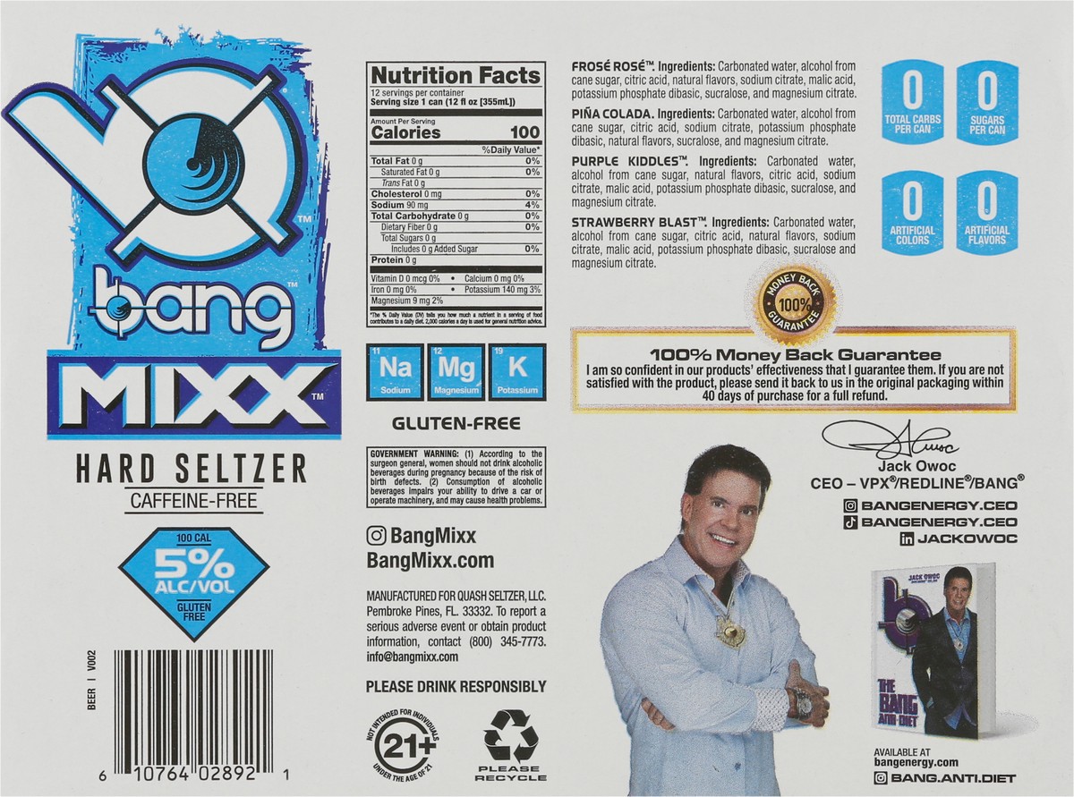 slide 8 of 12, Bang Mixx Hard Seltzer Variety Pack 12 - 12 fl oz Cans, 12 ct; 12 fl oz