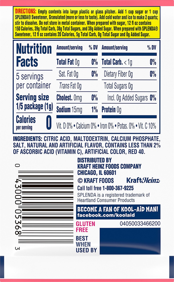 slide 7 of 9, Kool-Aid Unsweetened Watermelon Artificially Flavored Powdered Soft Drink Mix- 0.15 oz, 0.15 oz