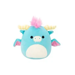 Squishmallow Aqua Blue Dragon With Cream Belly