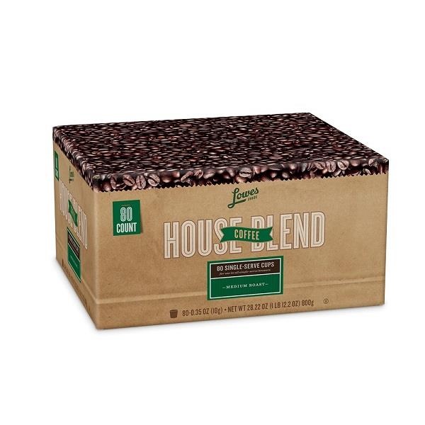 slide 1 of 1, Lowes Foods Coffee House Blend K-Cup - 80 ct, 80 ct