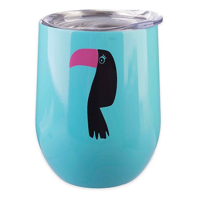 slide 1 of 1, Formation Brands Stemless Wine Glass with Lid - Toucan, 1 ct