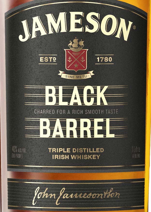 slide 10 of 10, Jameson Irish Whiskey Jameson Black Barrel Irish Whiskey, 1 L Bottle, 40% ABV, 1 liter
