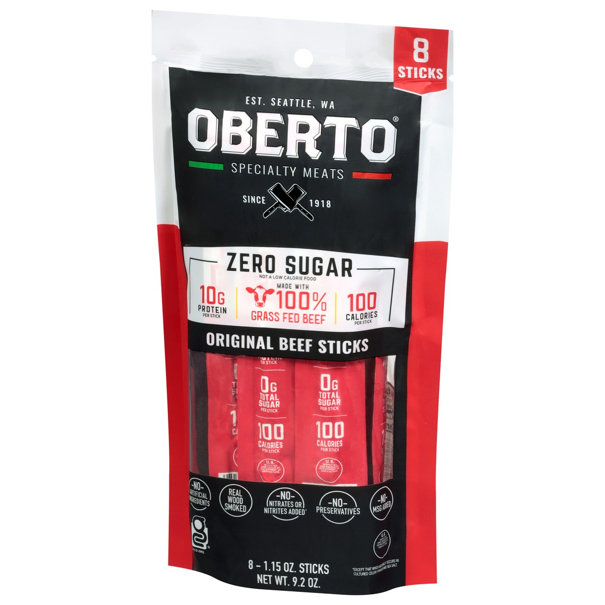 slide 3 of 4, Oberto Original Zero Sugar Stick 8ct - 8 CT, 8 ct