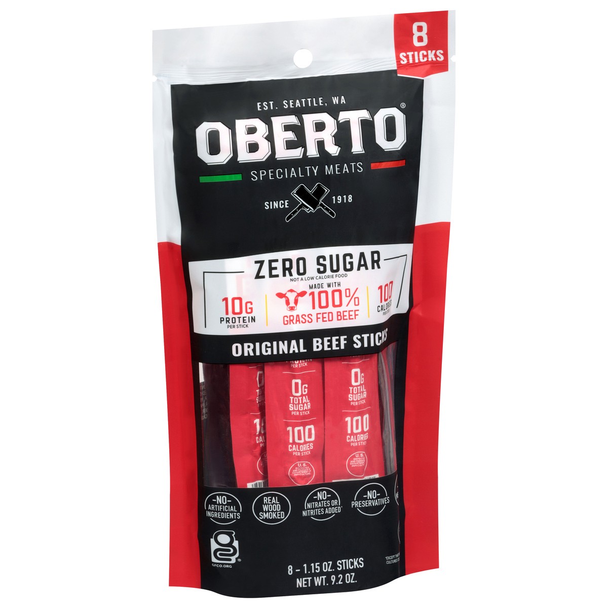 slide 4 of 4, Oberto Original Zero Sugar Stick 8ct - 8 CT, 8 ct