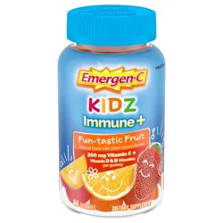 Emergen-C Kidz Immune+ Supplements with B Vitamins, Fun-tastic Fruit - 44 Count