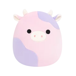 Squishmallow Pink and Purple Cow with White Horns
