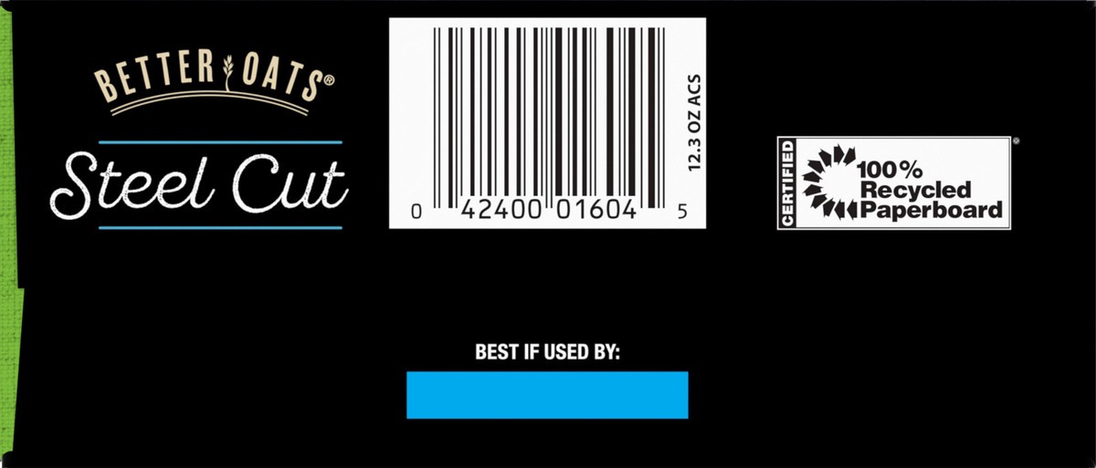 slide 5 of 9, Better Oats Steel Cut Apples and Cinnamon Oatmeal with Flax Seeds, 10 Instant Steel Cut Oatmeal Pouches, 12.3 OZ Pack, 12.3 oz